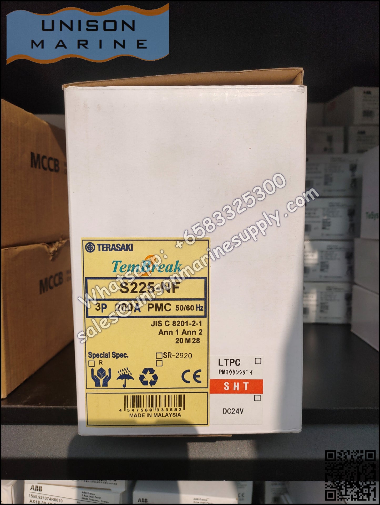 TERASAKI Molded Case Circuit Breaker, MCCB: S225-NF 3P 200A PMC