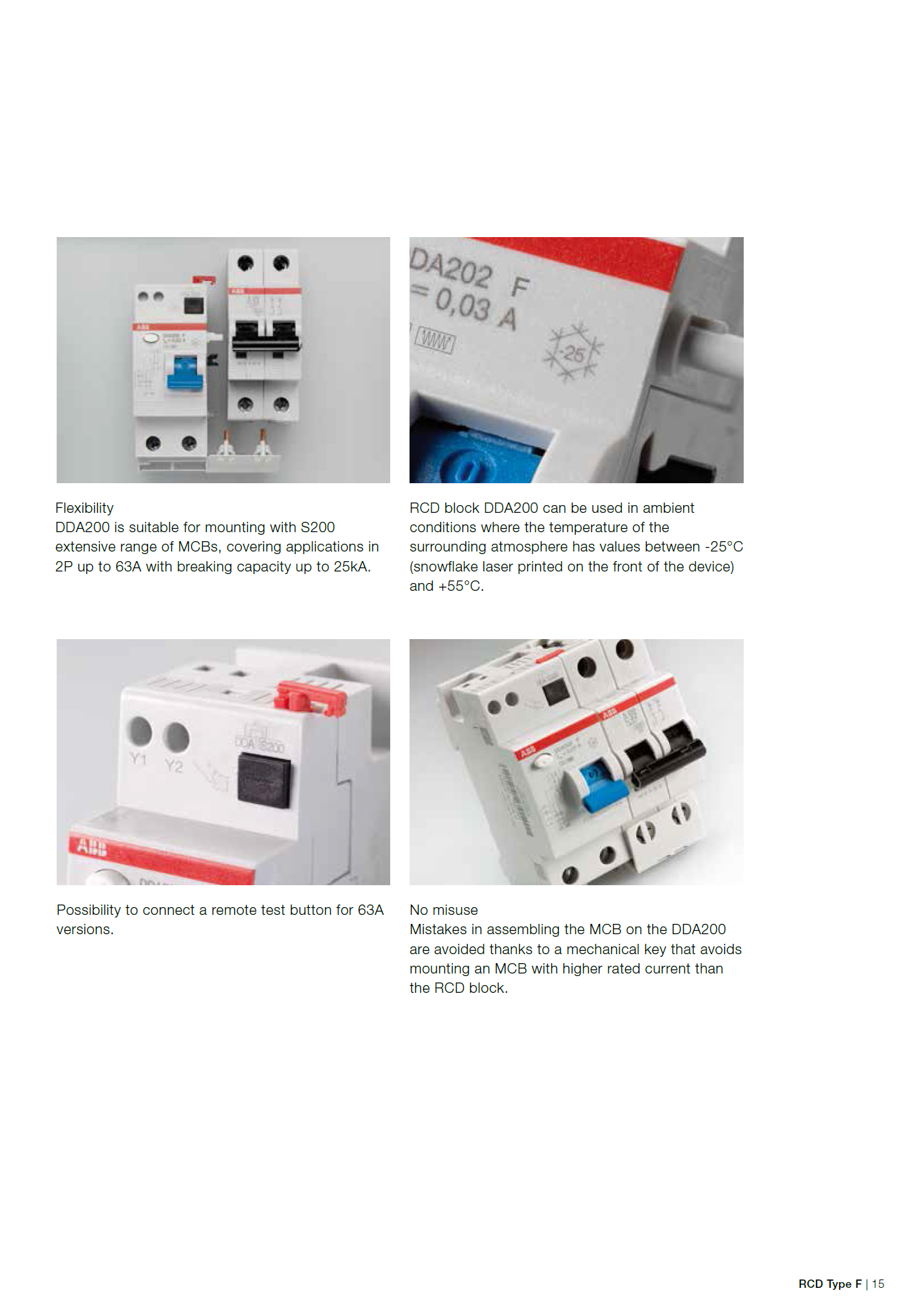 ABB Residual Current Circuit Breaker(RCCB) F204AC-40/0.1 2CSF204001R2400