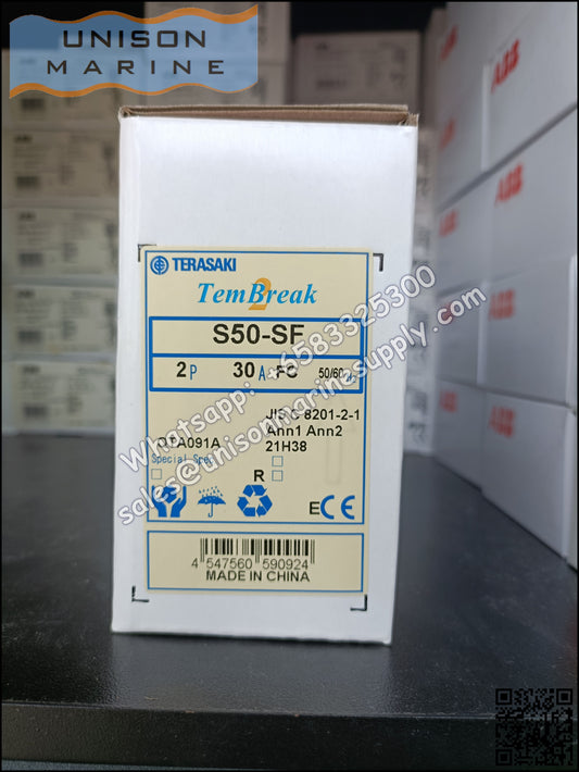 TERASAKI Molded Case Circuit Breaker, MCCB: S50-SF 30A 2P FC