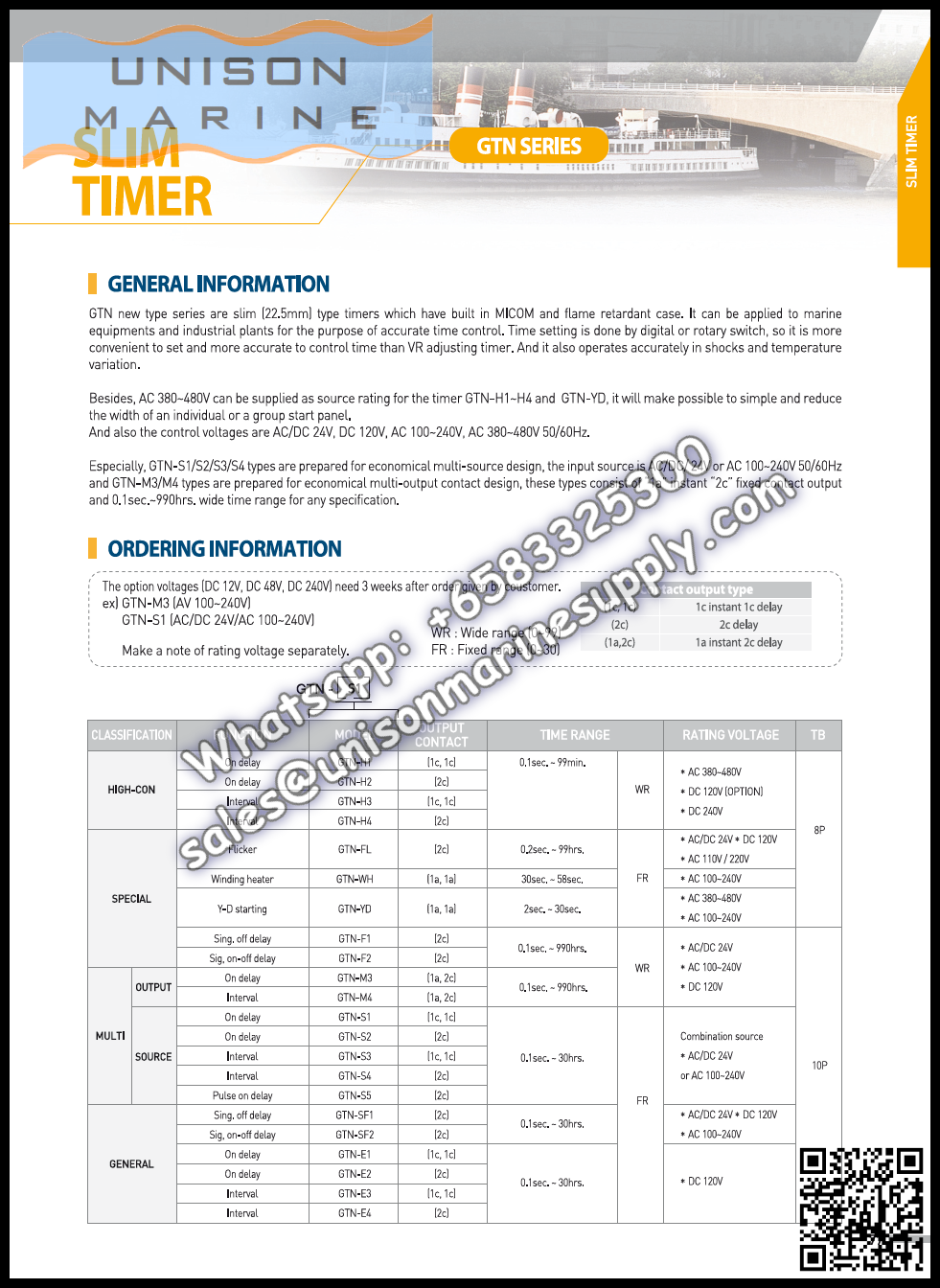 Westronics （LUXCO）Marine Slim Timer : GTN-M3 / GTN-M4