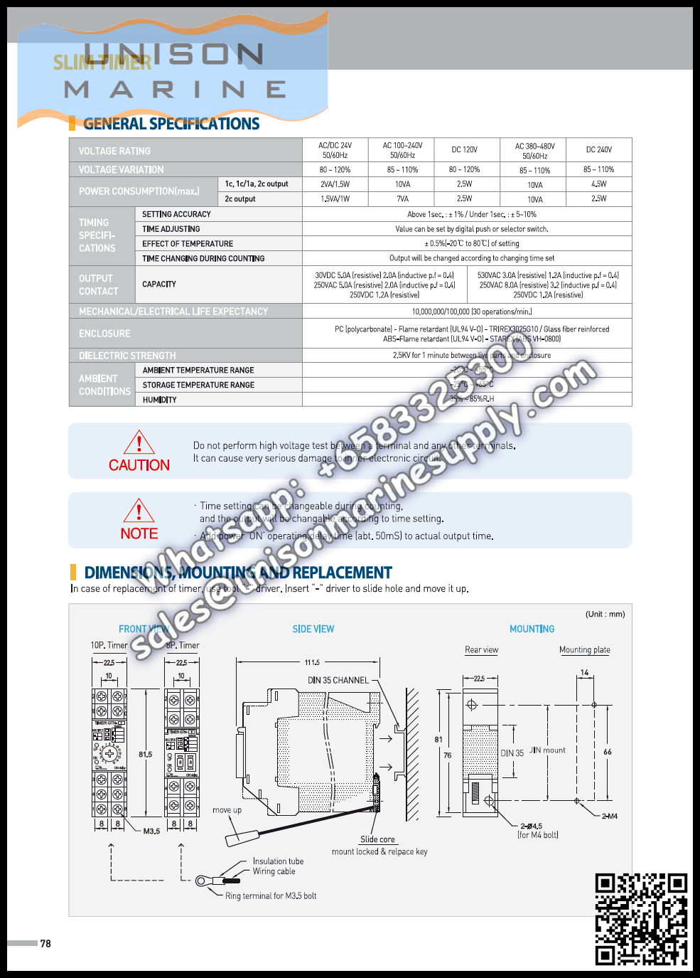 Westronics（LUXCO）Marine Slim Timer : GTN-YD AC380-480V