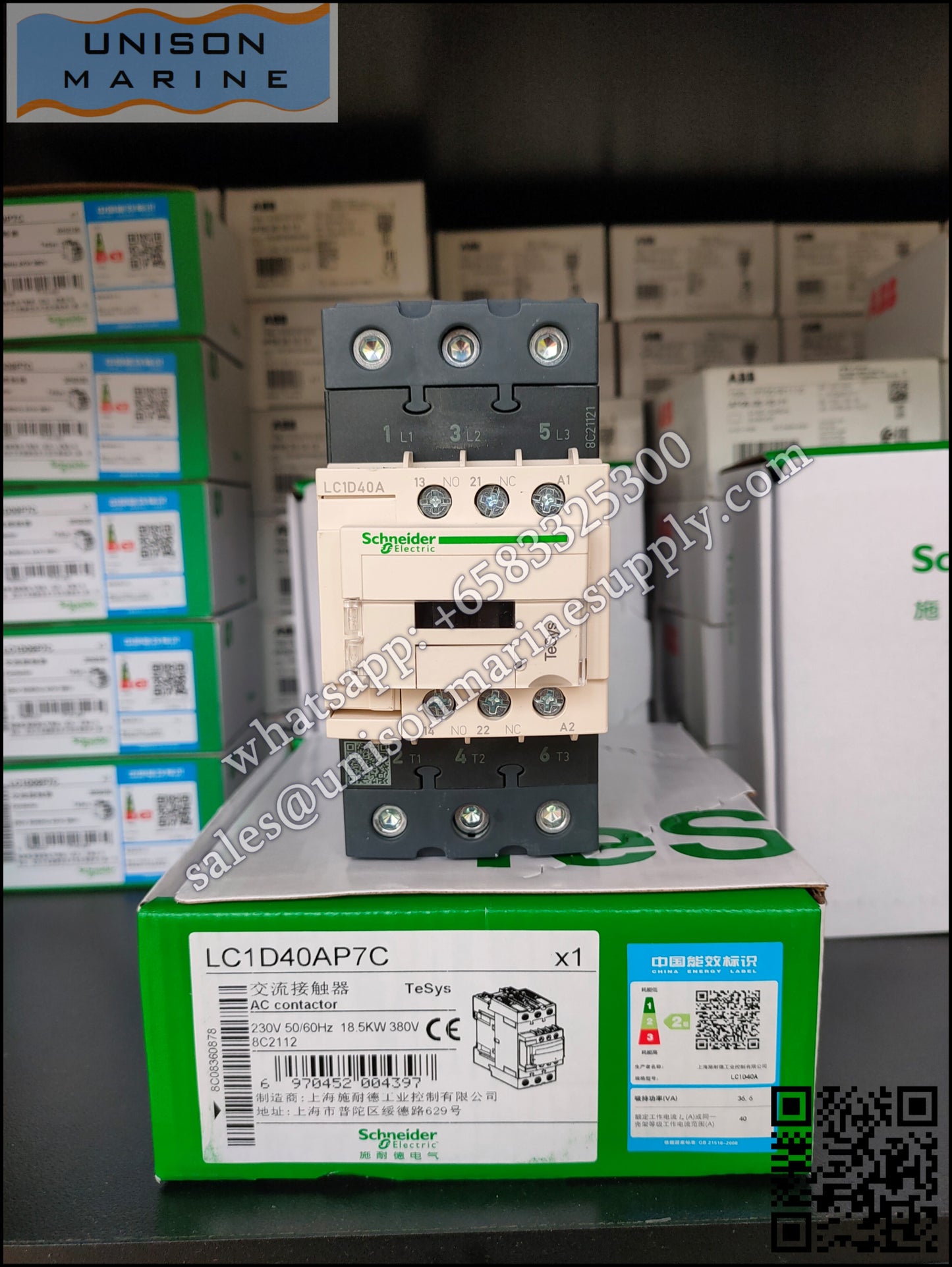 Schneider TeSys Deca Contactors : LC1D40AP7C
