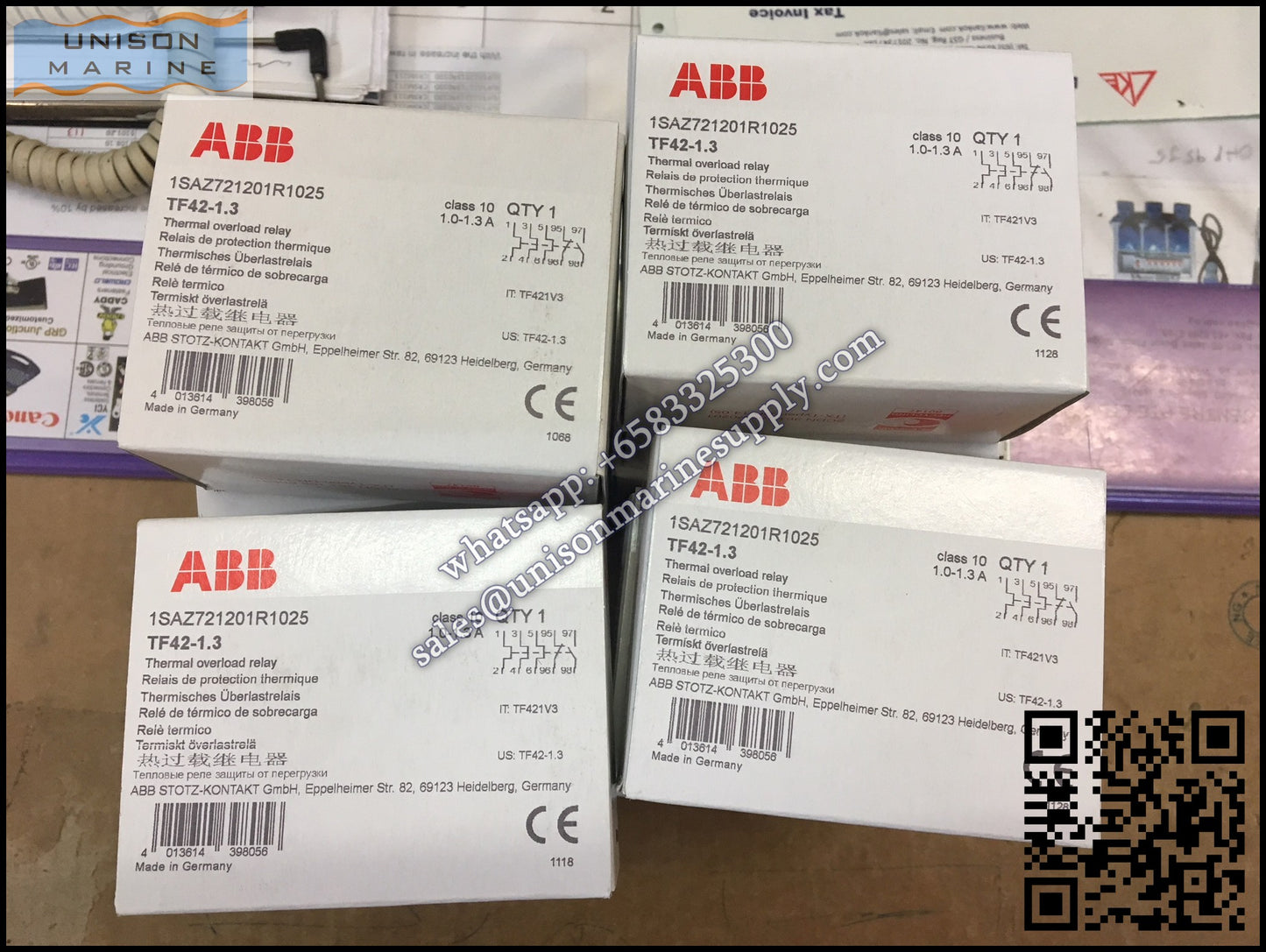 ABB Thermal Overload Relay 1 NO/1 NC:TF42-1.3（1.0...1.3 A）,1SAZ721201R1025