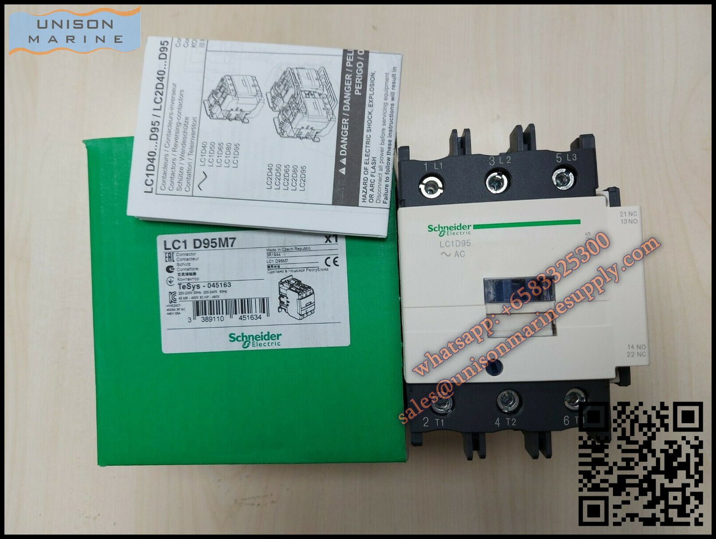 Schneider TeSys Deca Contactors : LC1D95M7