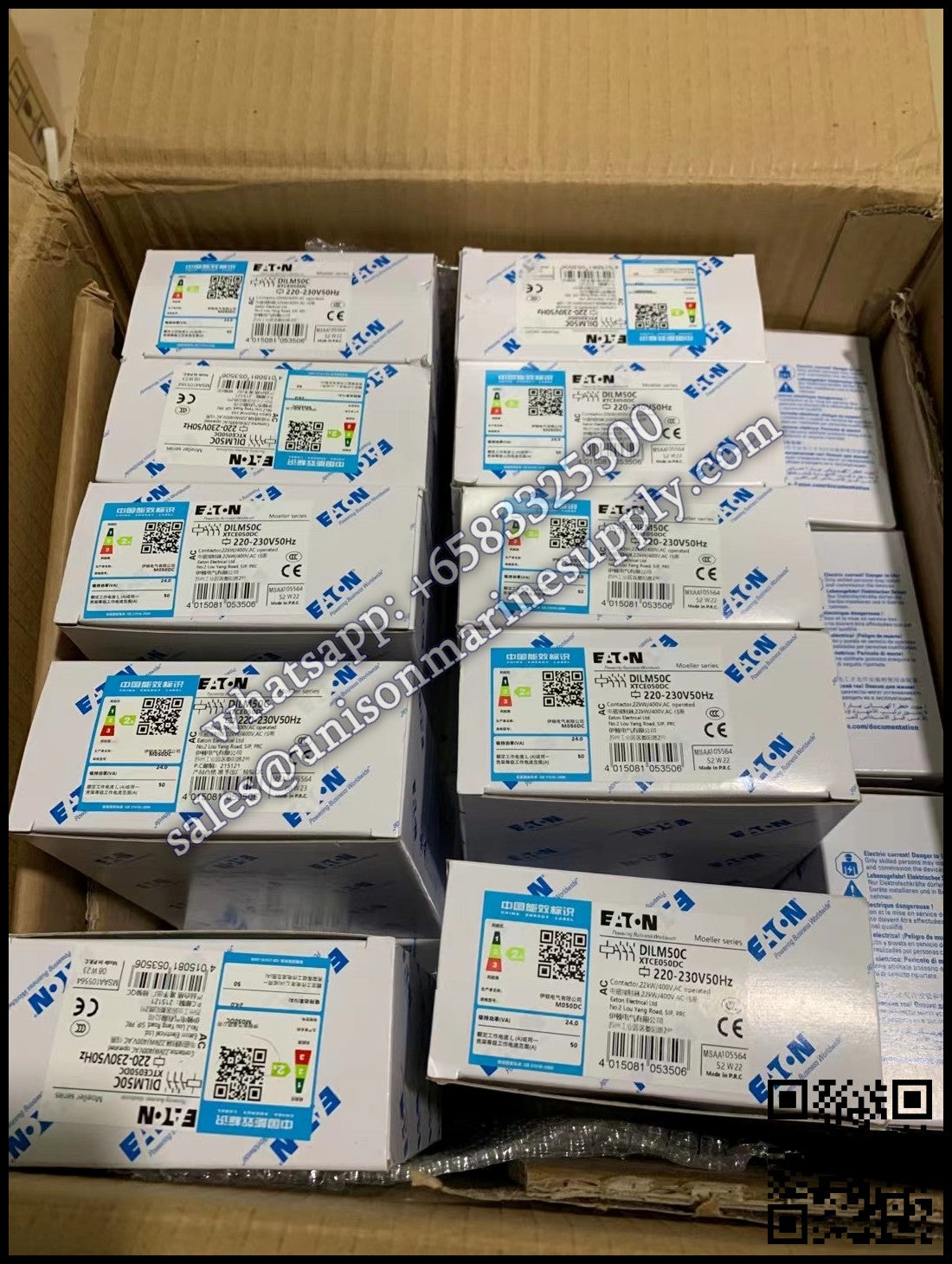 Eaton DILM Contactor, DILM50C 220-230V 50Hz Coil  3-Pole