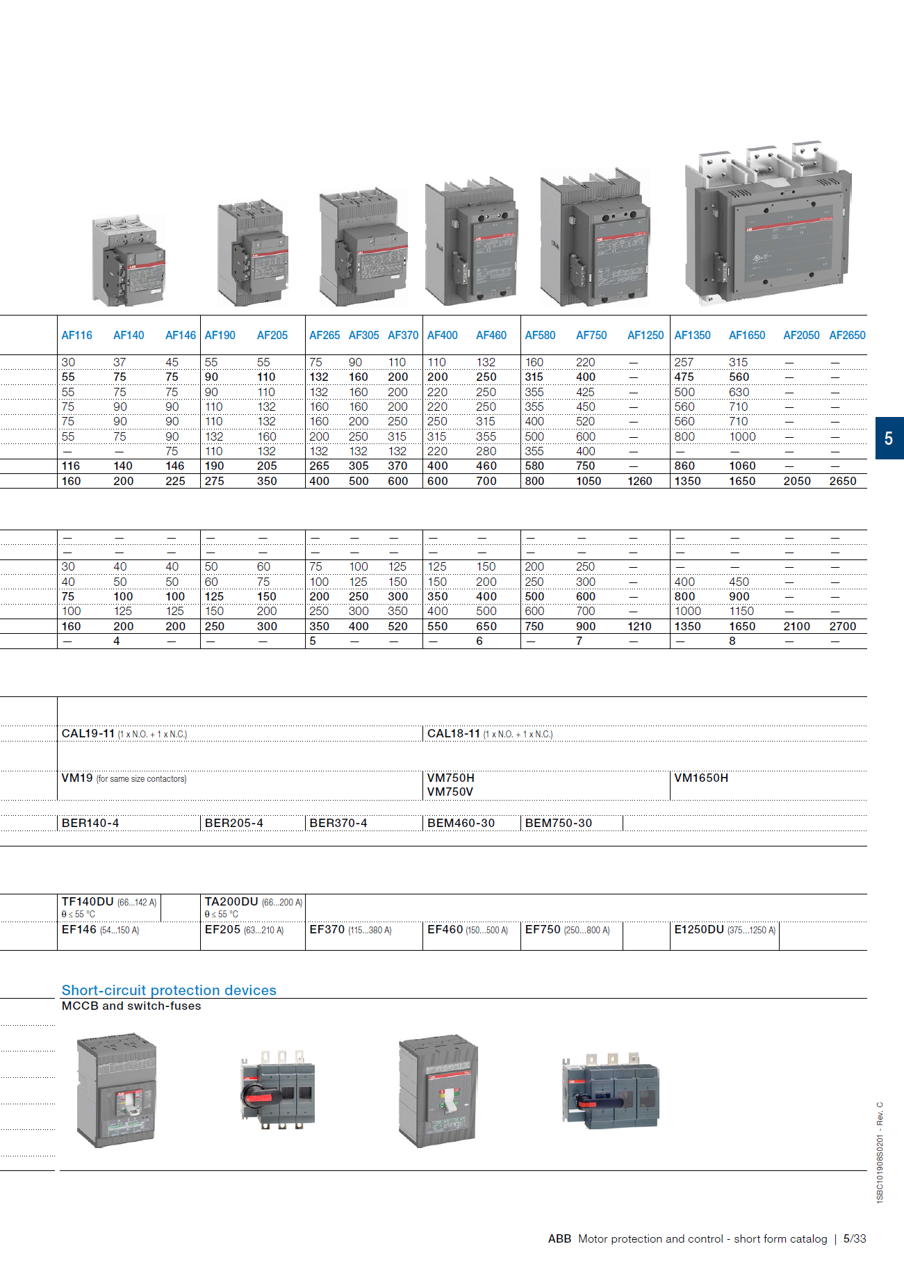 ABB Magnetic Contactors AF Series : AF09-30-10-14