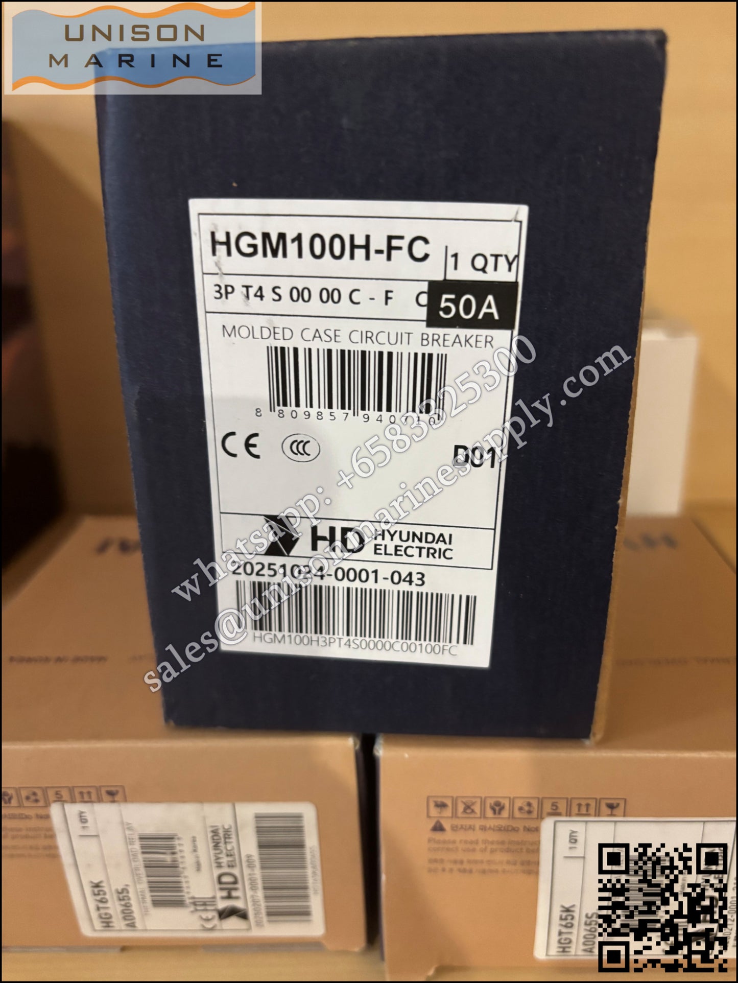 Hyundai Marine Circuit Breaker (MCCB) - HGM100H 3PT4H0000C 00050