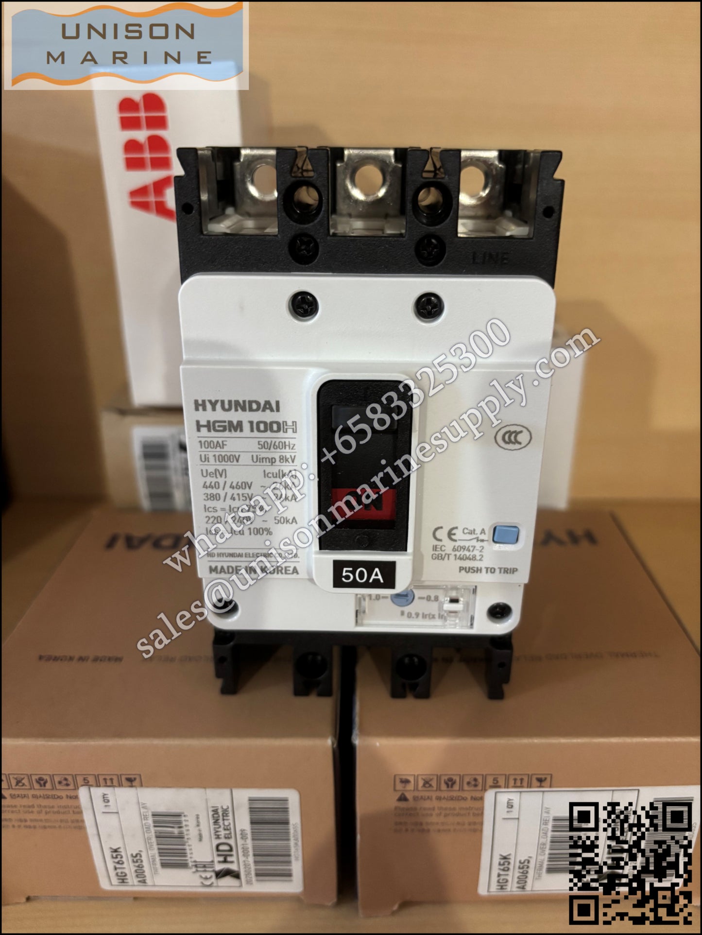 Hyundai Marine Circuit Breaker (MCCB) - HGM100H 3PT4H0000C 00050