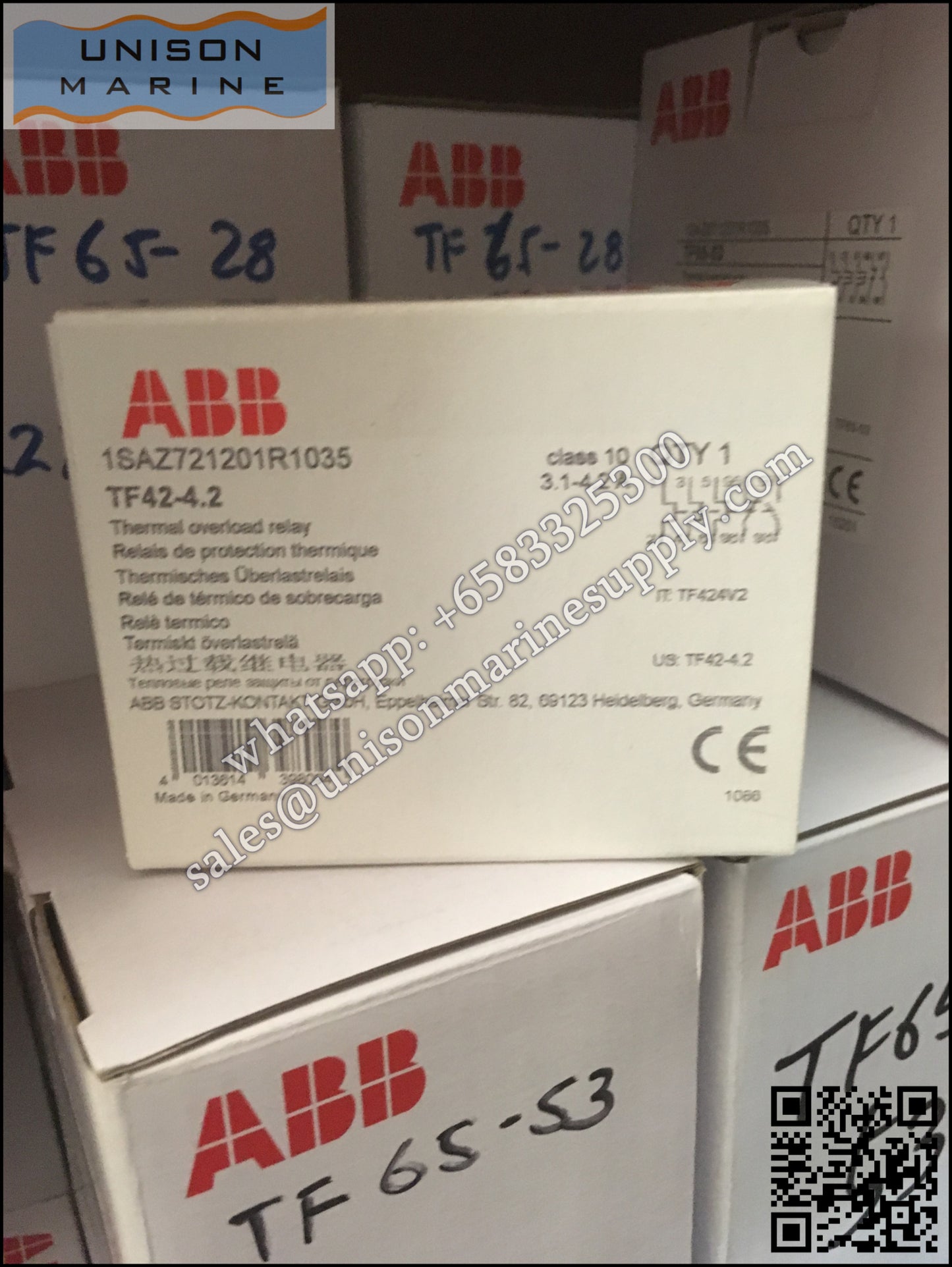 ABB Thermal Overload Relay 1 NO/1 NC:TF42-4.2（3.1...4.2A）,1SAZ721201R1035