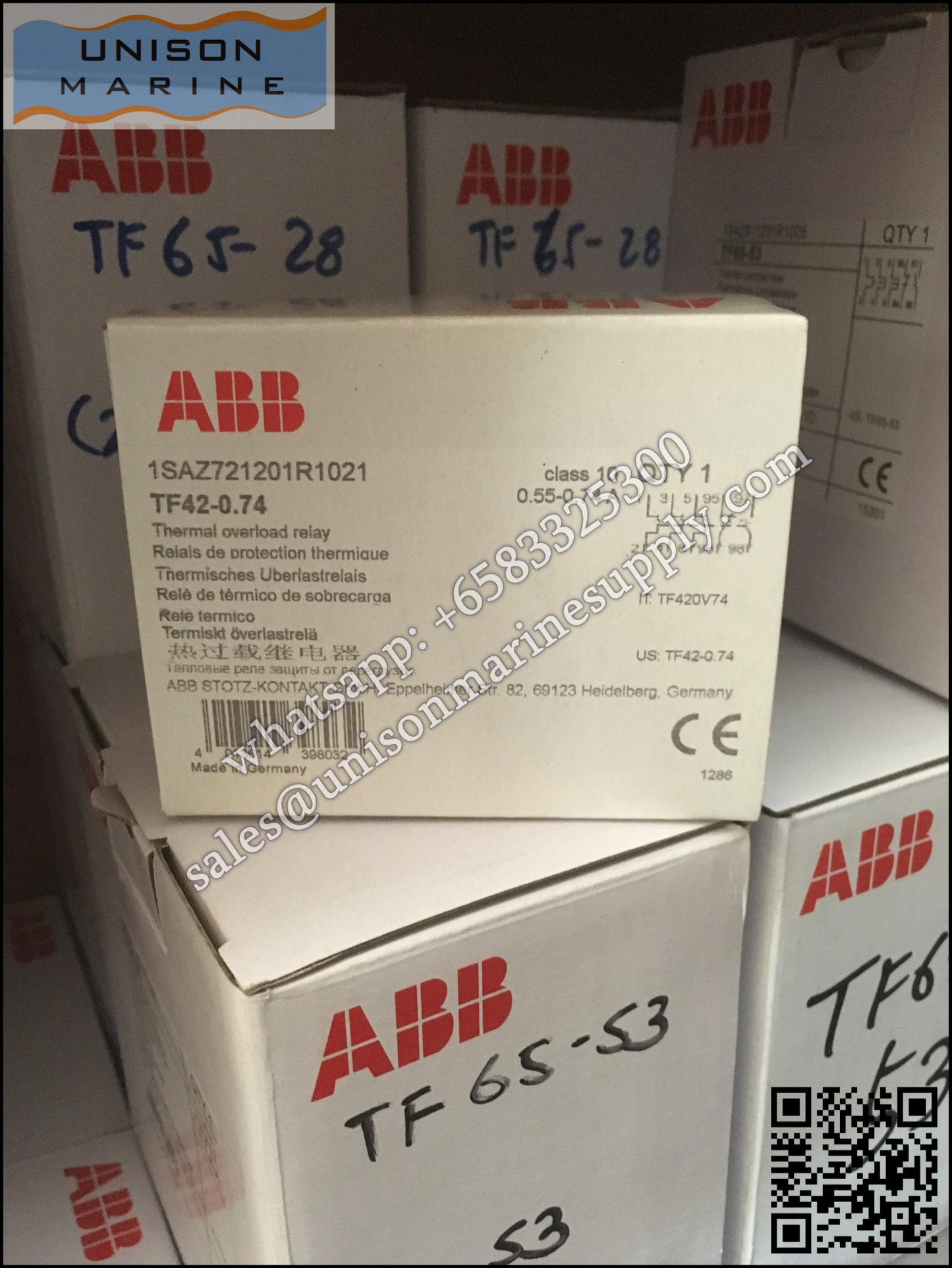 ABB Thermal Overload Relay 1 NO/1 NC:TF42-0.74（0.55...0.74 A）,1SAZ721201R1021