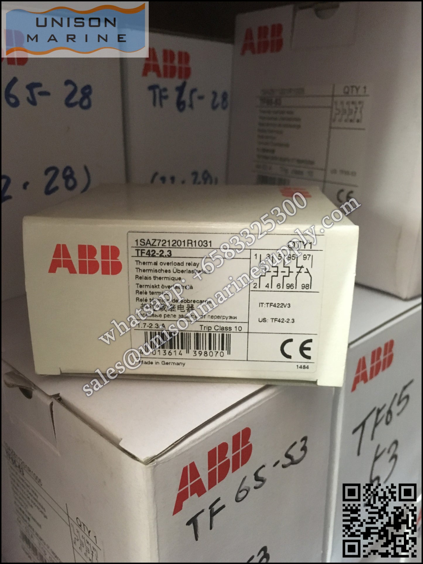 ABB Thermal Overload Relay 1 NO/1 NC:TF42-2.3（ 1.7...2.3A）,1SAZ721201R1031