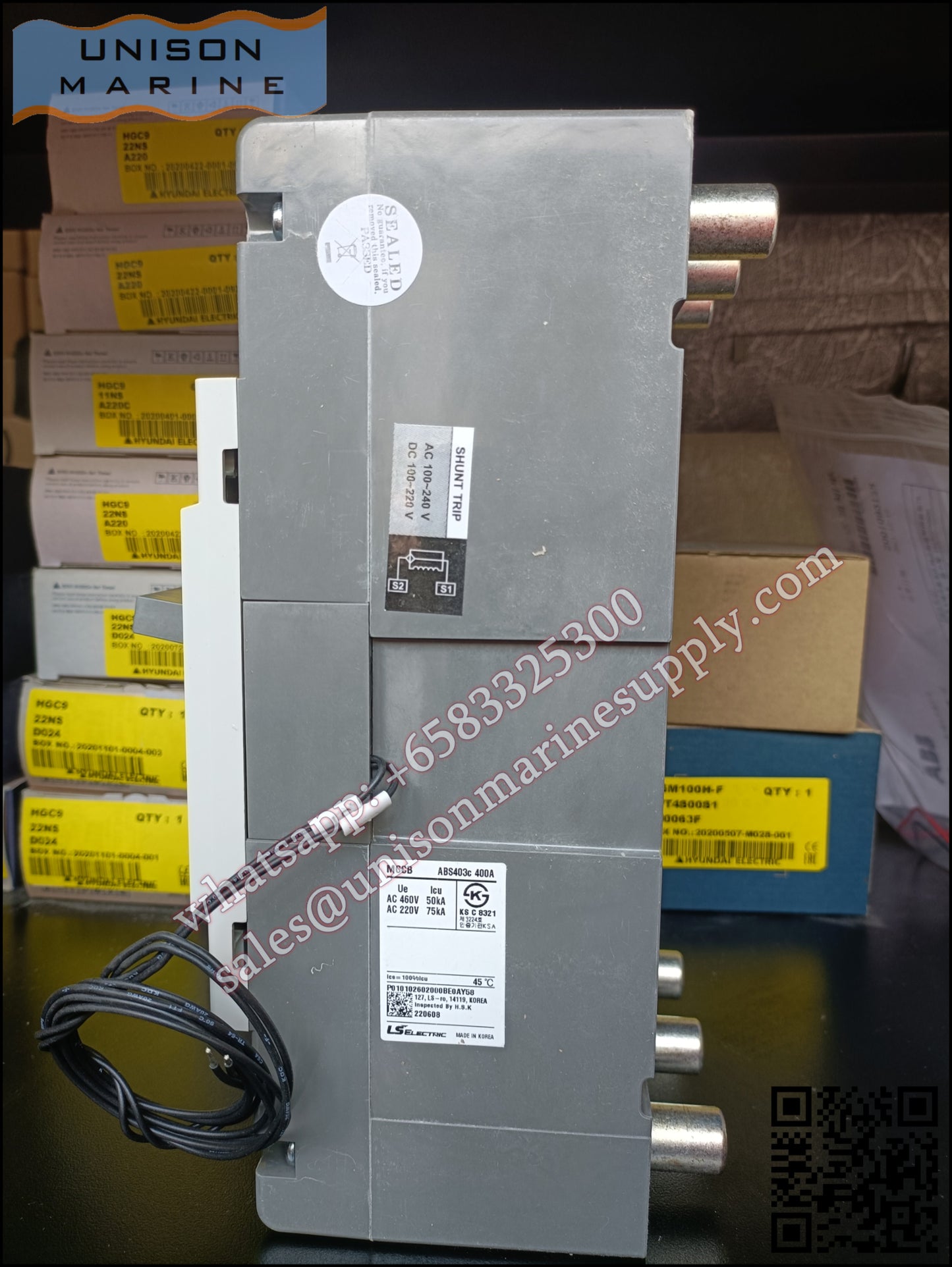 LS Metasol marine circuit breaker- ABS403C 3P 400A Fixed / Plug-in Type