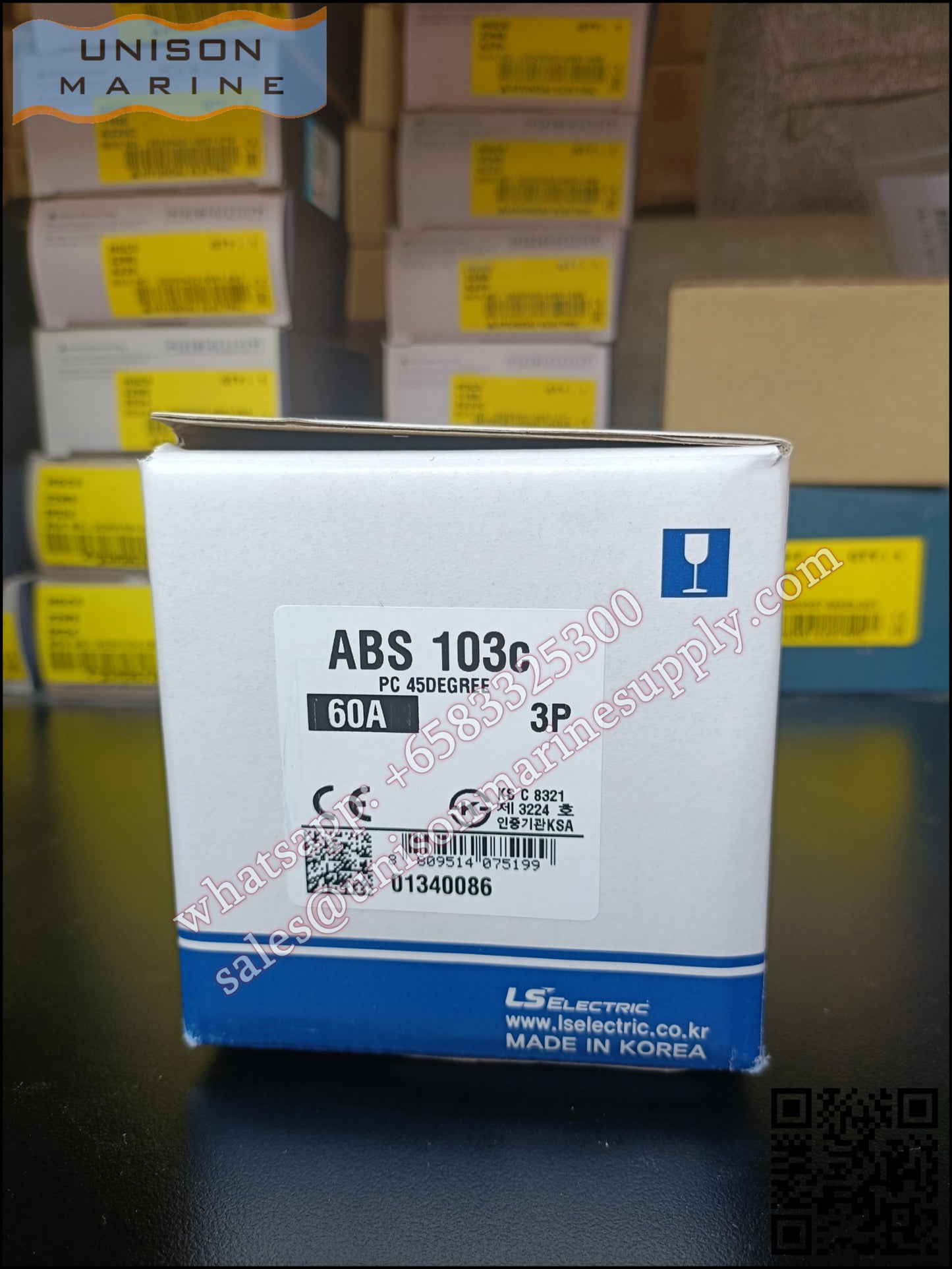 LS Metasol marine circuit breaker- ABS103C 3P 63A Fixed / Plug-in Type