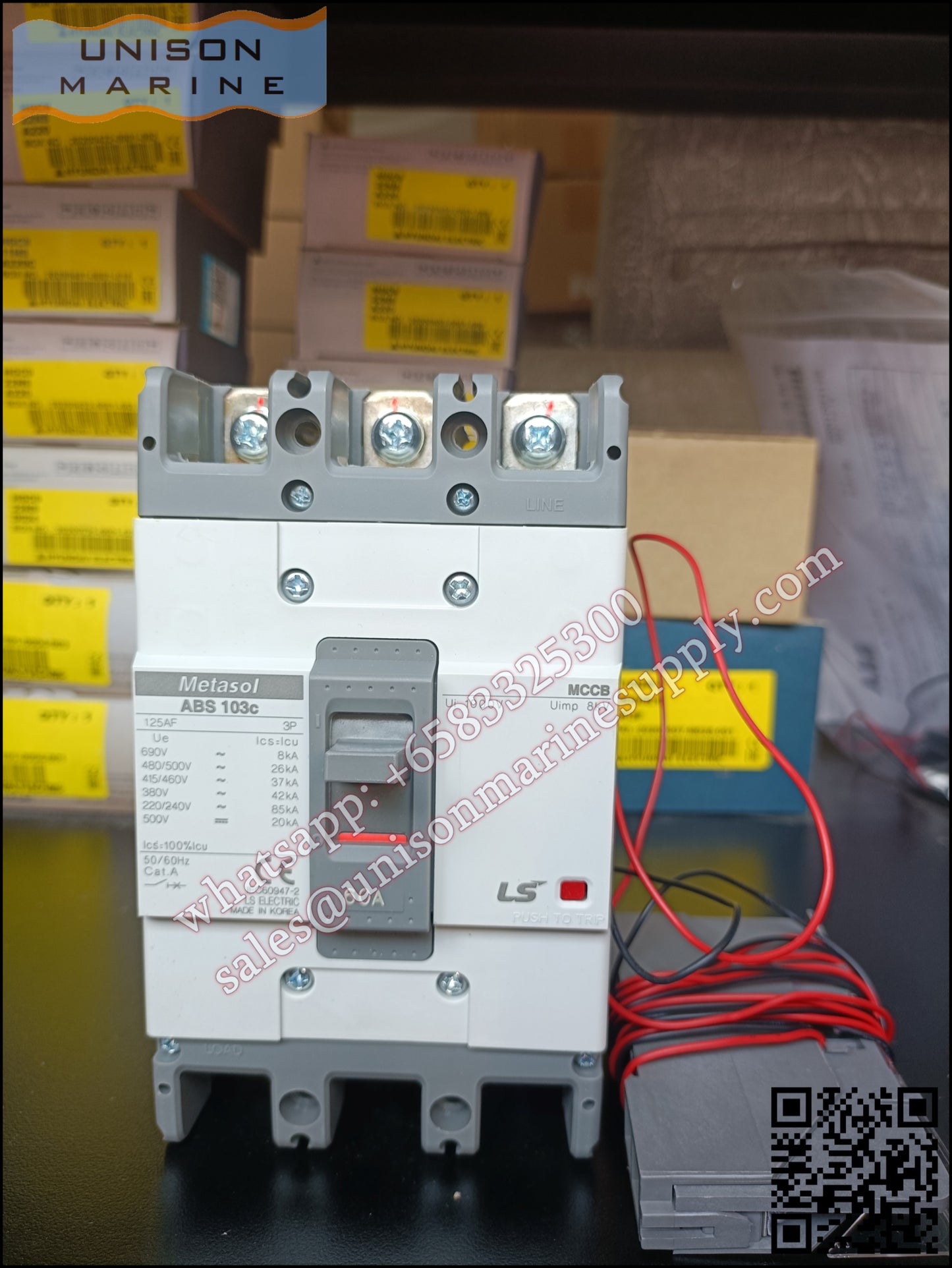 LS Metasol marine circuit breaker- ABS103C 3P 63A Fixed / Plug-in Type