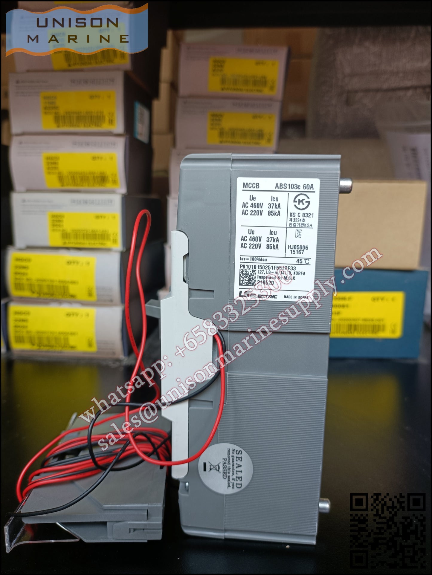 LS Metasol marine circuit breaker- ABS103C 3P 63A Fixed / Plug-in Type