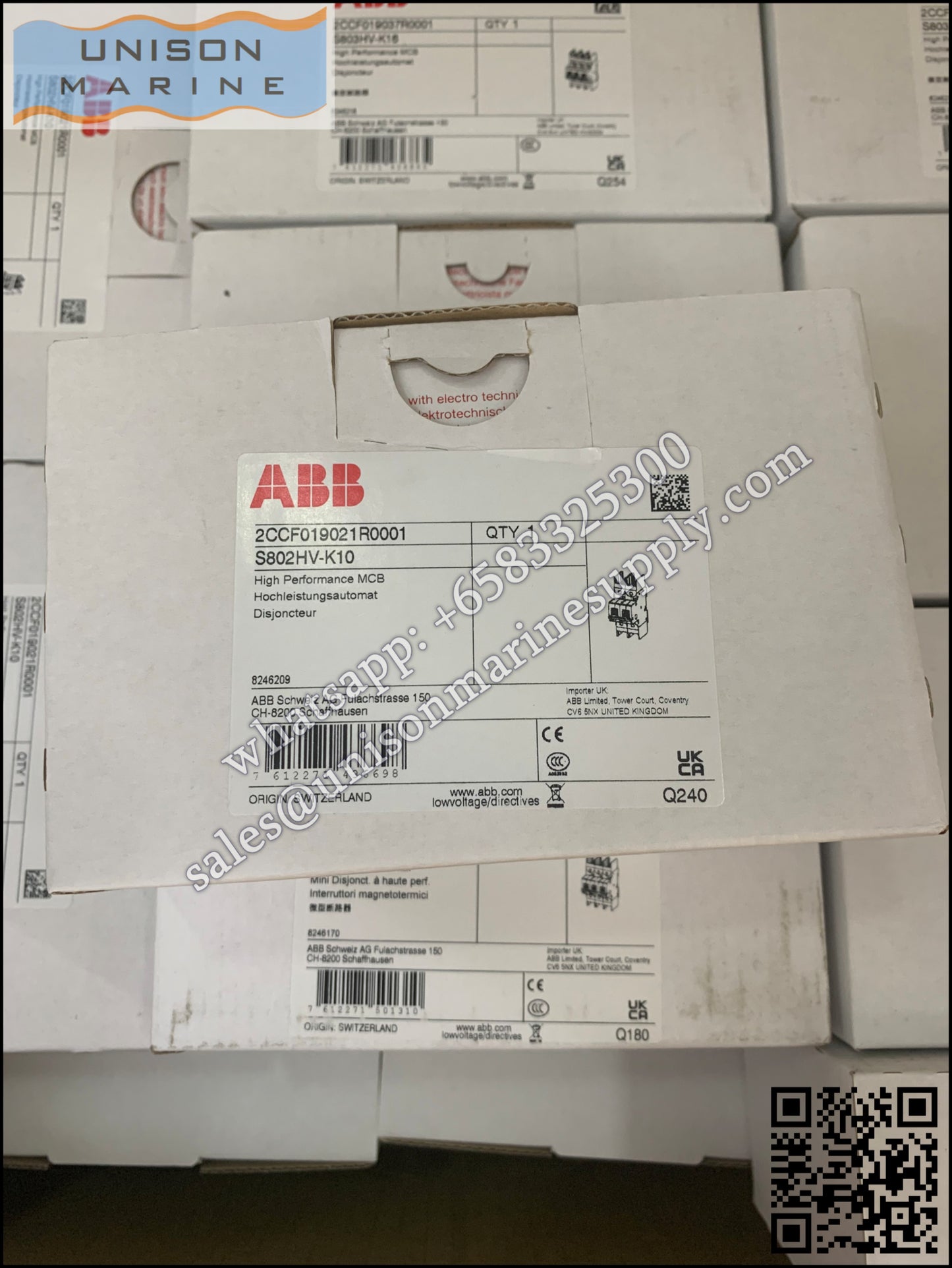 ABB High Performance MCB S802HV-K10,2CCF019021R0001
