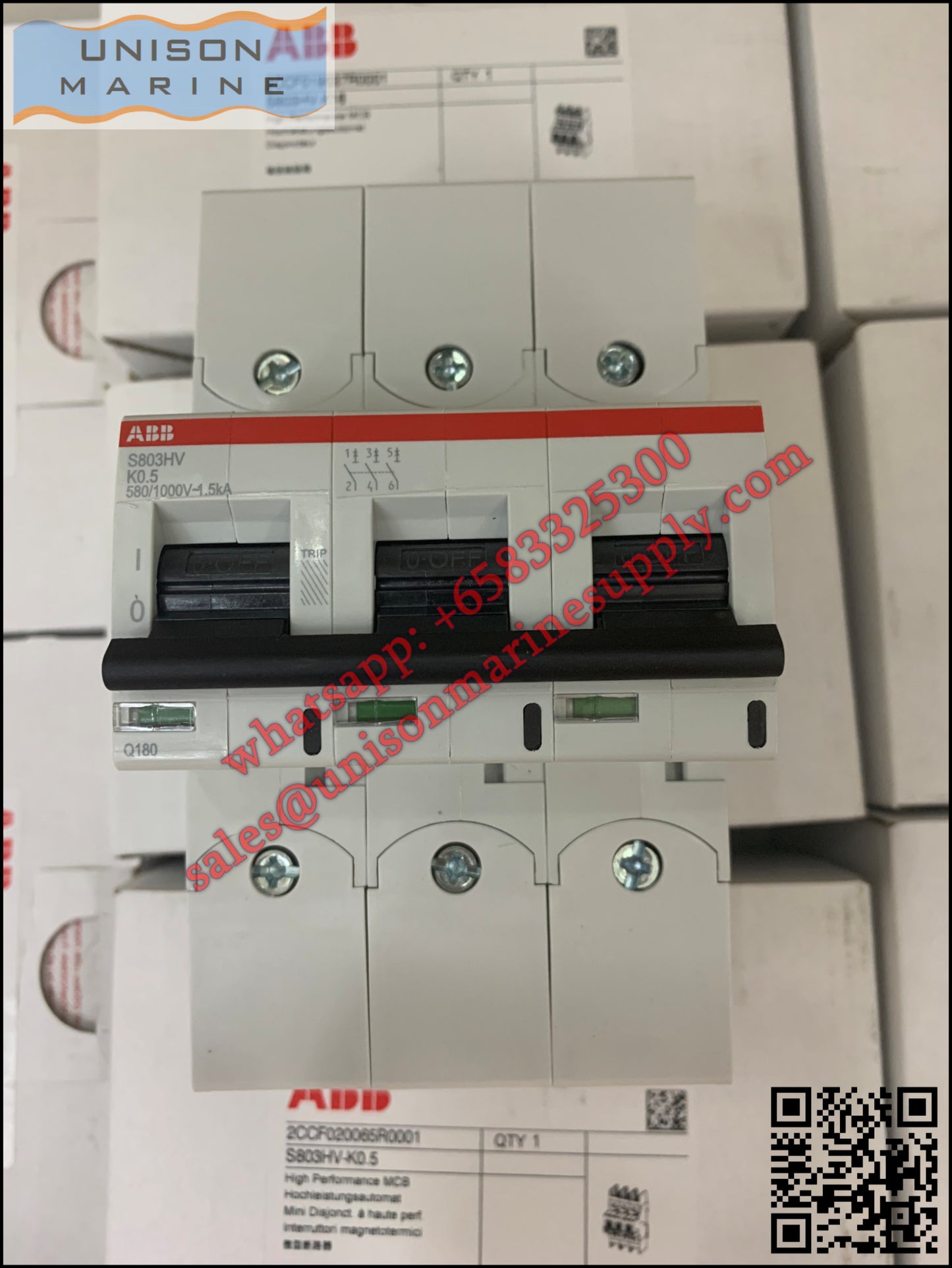 ABB High Performance MCB: S803HV-K0.5, 2CCF020065R0001