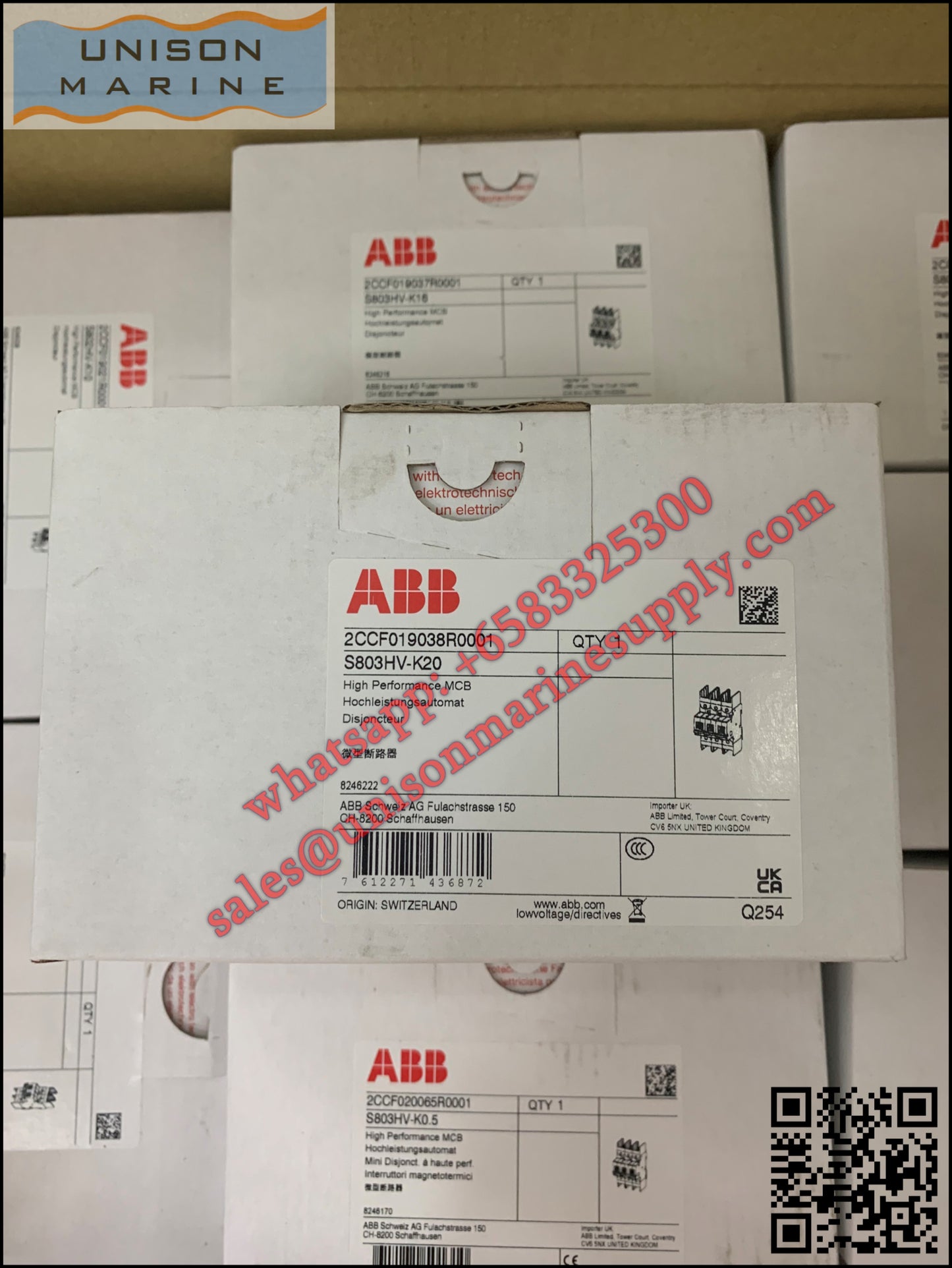 ABB High Performance MCB: S803HV-K20, 2CCF019038R0001