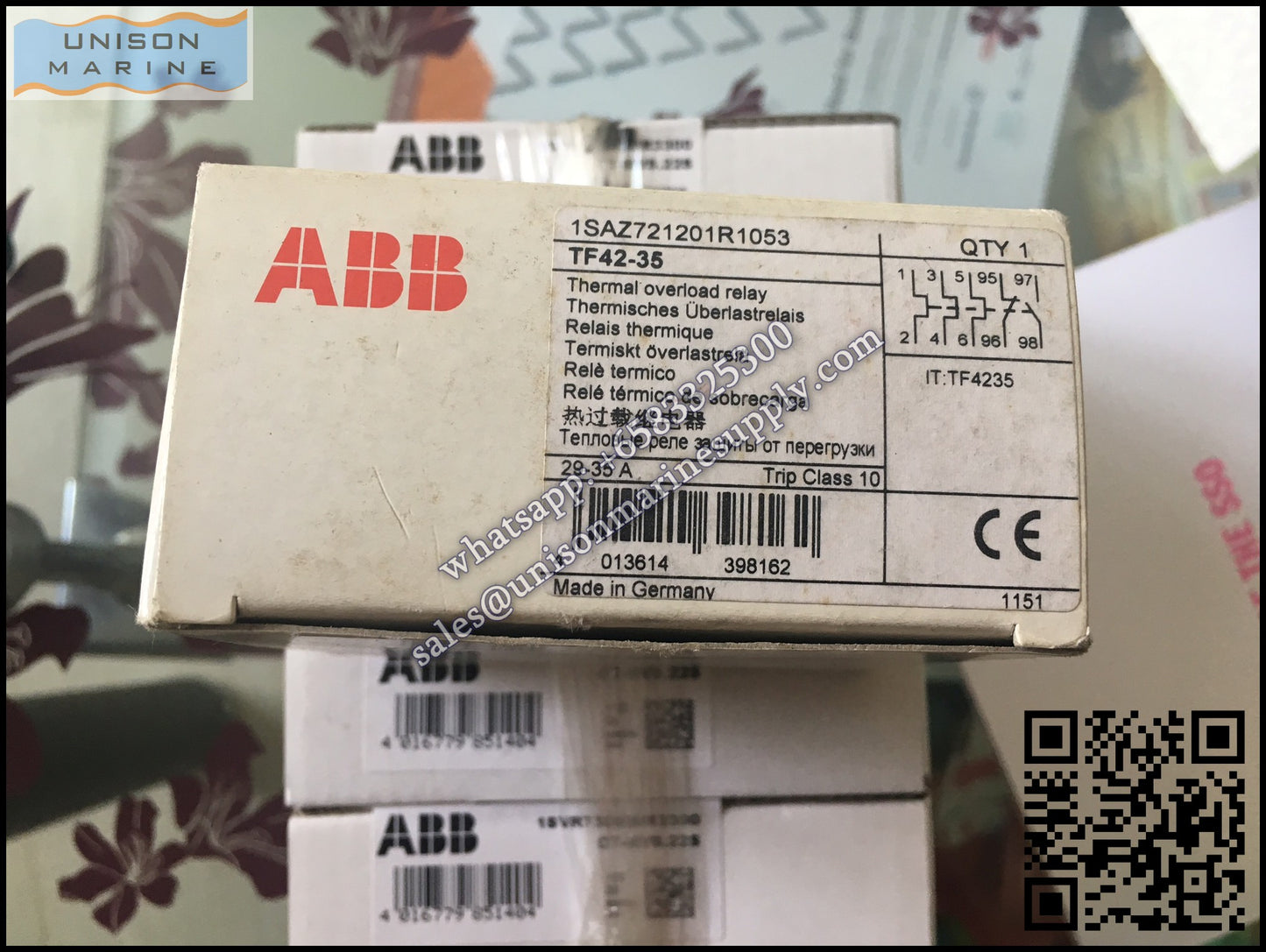 ABB Thermal Overload Relay 1 NO/1 NC:TF42-35（29...35A）,1SAZ721201R1053