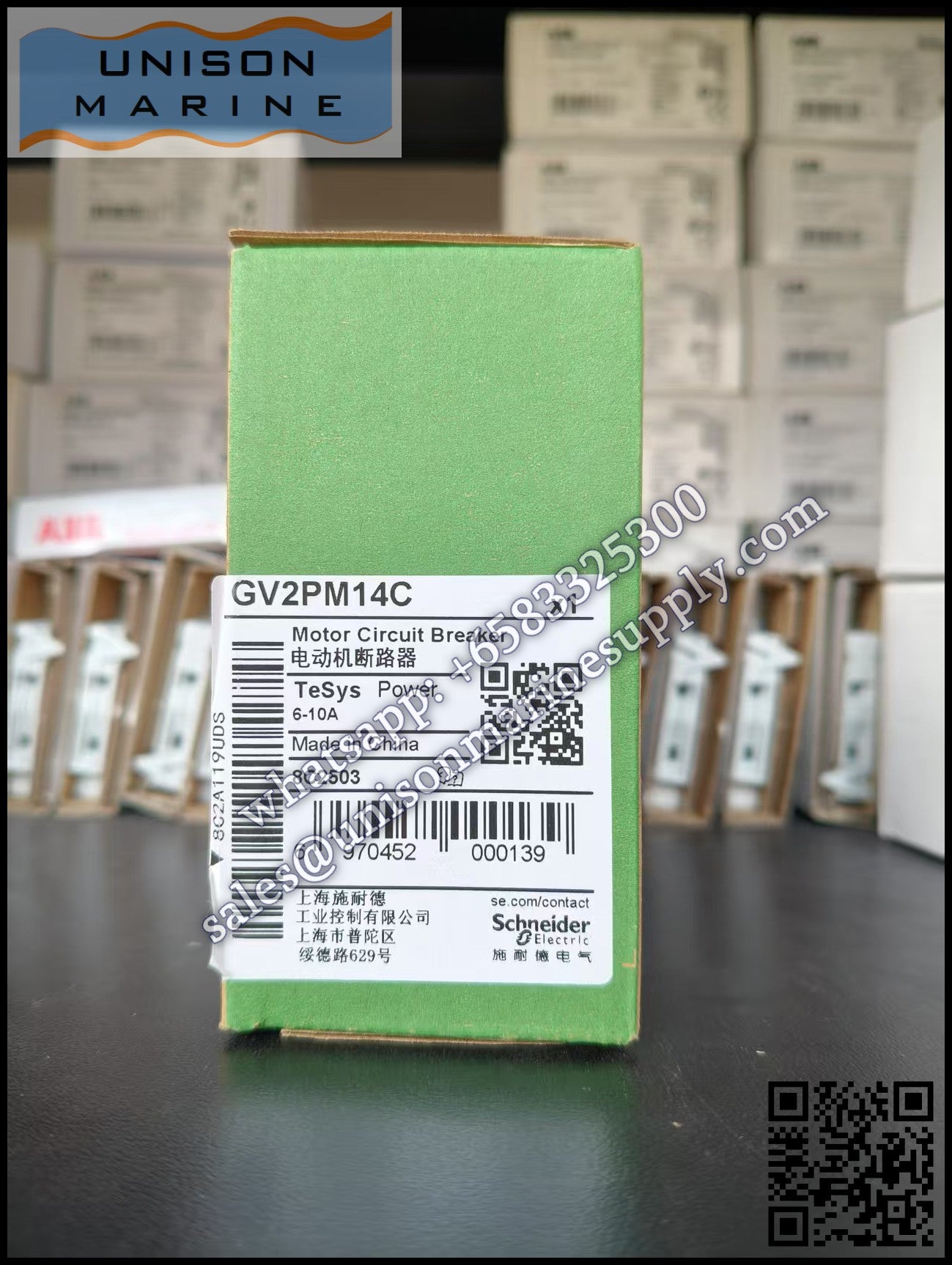 Schneider GV2 Motor circuit breaker: GV2PM14C, 3P 6-10 A