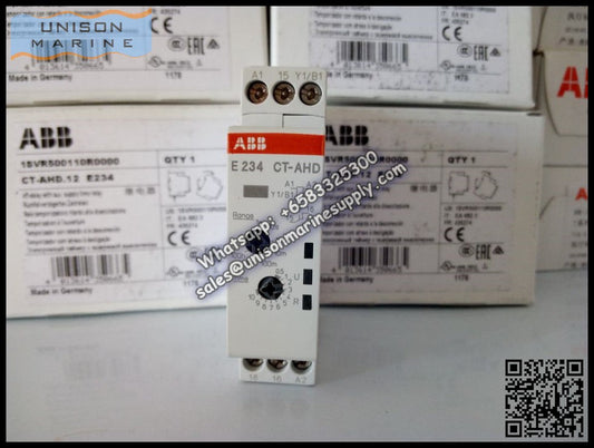 ABB Electronic Time Relay CT-AHD.12 off-delay, 0.05s-100h 1c/o.