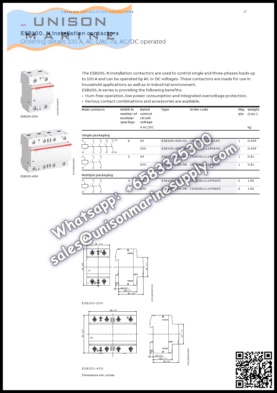 ABB Installation contactors ESB Series ESB24-31